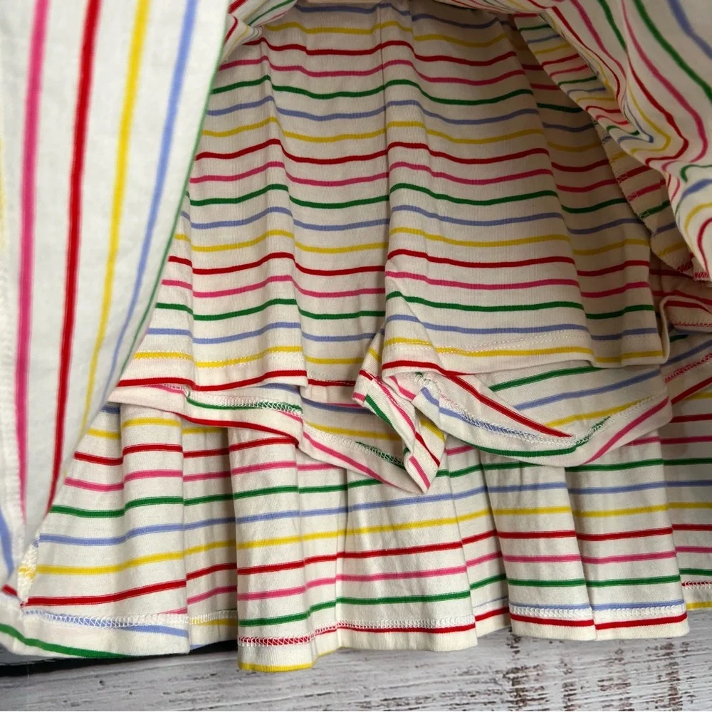 Mini Boden Pleated Jersey‎ Skirt Striped Skort 13-14Y NEW